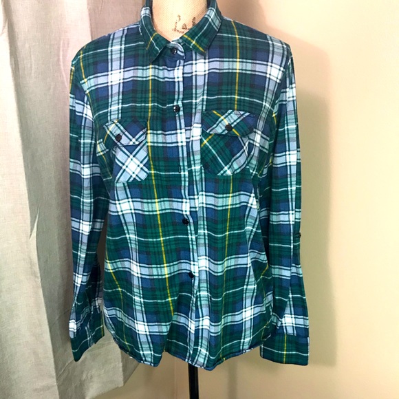 G Collection Tops - G Collection long sleeve flannel plaid Women’s L